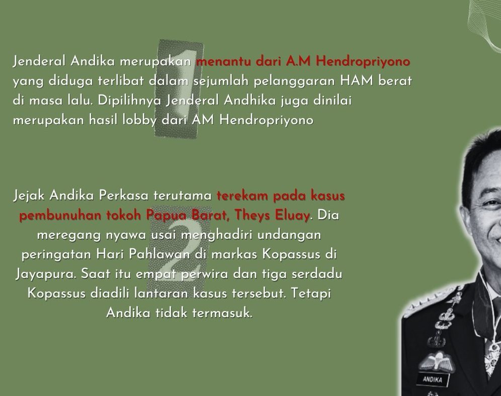 [KontraS] Fakta Andika Perkasa Jadi Panglima TNI Pilihan Presiden Jokowi