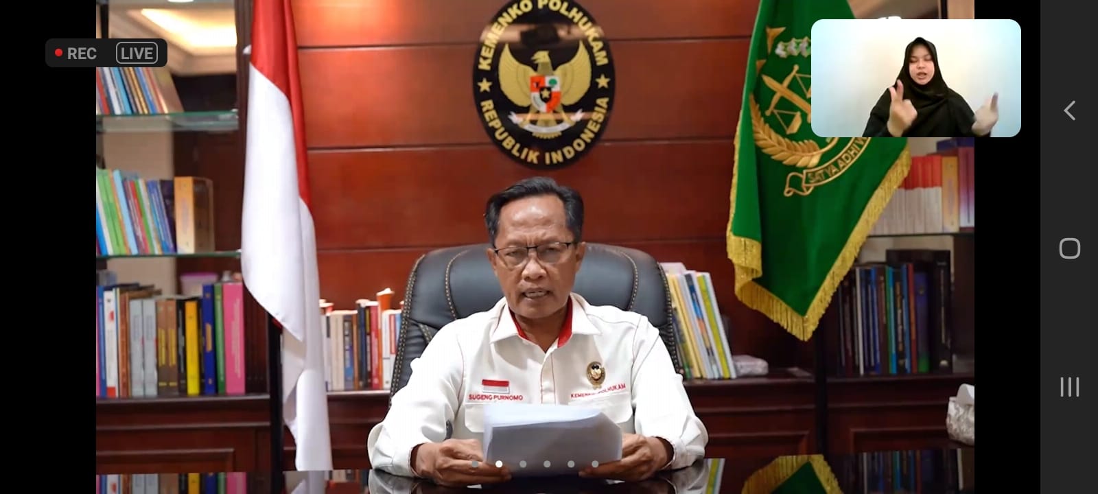 Deputi Hukum dan Hak Asasi Manusia Kemenko Polhukam, Sugeng Purnomo