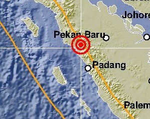 Lokasi titik gempa di Talu, Kabupaten Pasaman Barat (Pasbar) pada Jumat (24/12/2021) pagi. (Foto: Dok. BMKG)