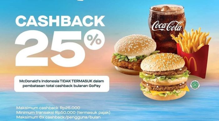 Update Promo McDonald's Februari 2022: Bayar Pakai GoPay Dapatkan Cashback 25 Persen(Foto: McDonald's/Halonusa)