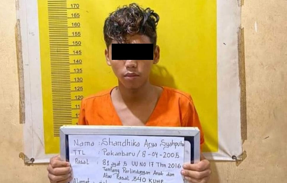 Pelaku pembunuhan gadis di Siak, Riau. (Foto: Polres Siak)