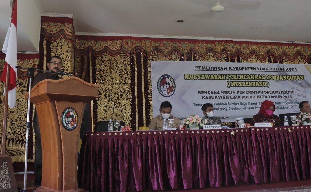 Musrembang-RKPD di Aula Kantor Bupati Limapuluh Kota, Kamis (24/03/2022).