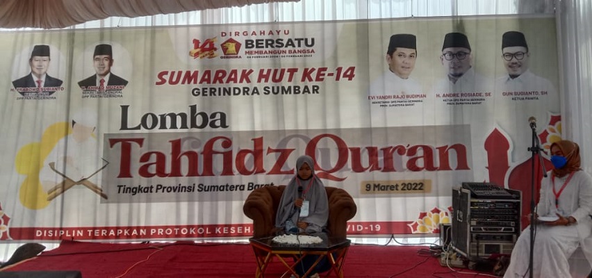 Lomba tahfiz Quran HUT Partai Gerindra ke-14 tahun. (Foto: Dok. Muhammad Aidil)