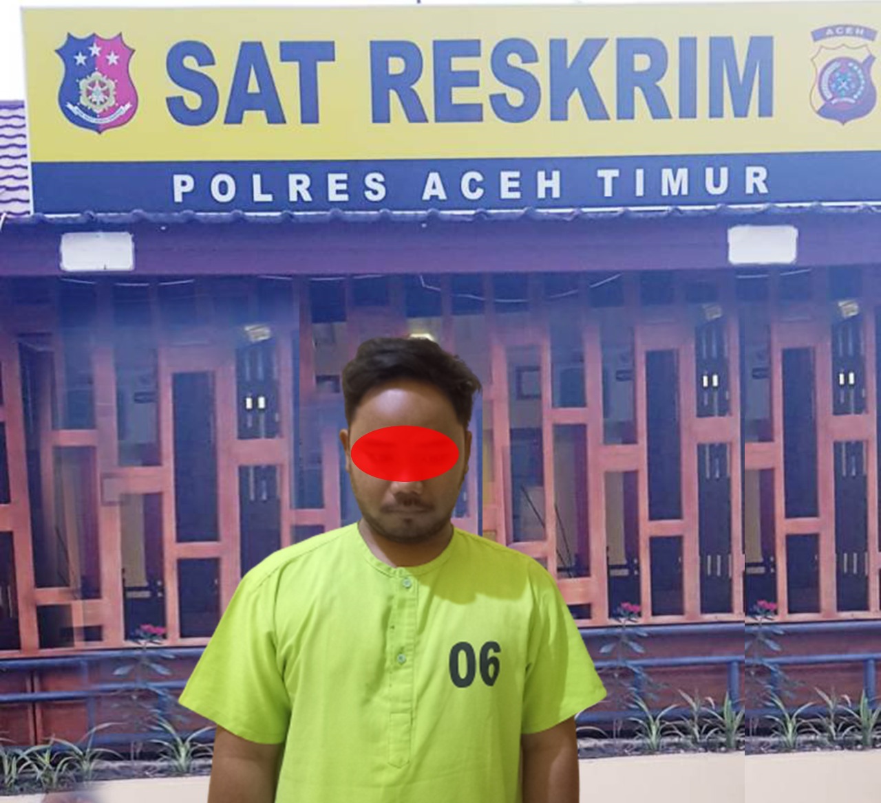 SF (27) yang berprofesi sebagai guru gaji di Aceh Timur ditangkap polisi karena diduga memperkosa santriwati berulang kali. (Foto: Dok. Polres Aceh Timur)
