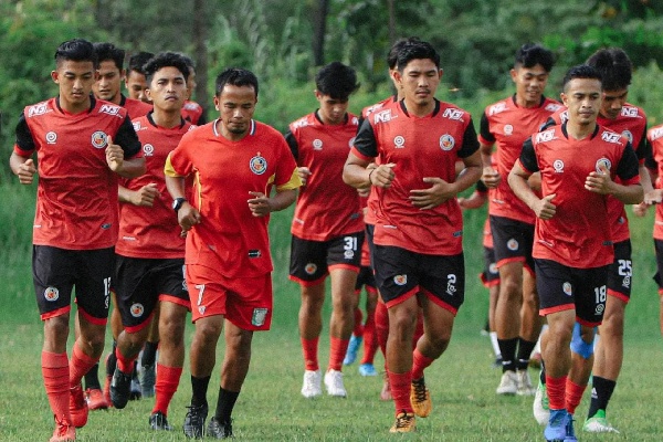 Latihan tim Semen Padang FC jelang bergulirnya kompetisi Liga 2. (Foto: Dok. MO SPFC)