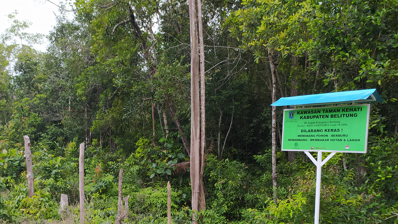 Kawasan Taman Kehati Kabupaten Belitung. | (Dokumen: Yayasan Keanekaragaman Hayati Indonesia)