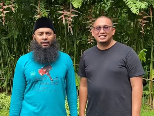 Ustaz Syafiq Riza Hasan Basalamah dan Anggota DPR RI asal Sumbar, Haji Andre Rosiade. (Foto: Dok. Istimewa)