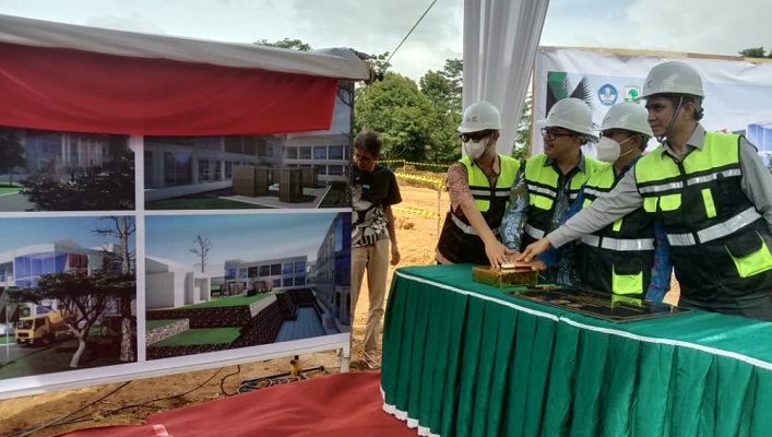 Peluncuran pembangunan pusat riset kesehatan dan pangan Universitas Andalas. (Foto: Dok. Muhammad Aidil)