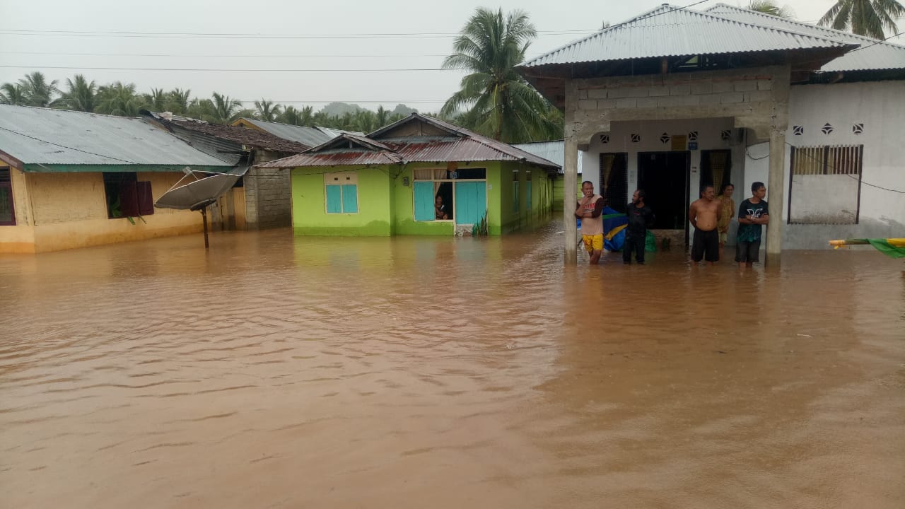 Banjir Pohuwato rendam sejumlah rumah dan lahan jagung warga. (Foto: Dok. BNPB)