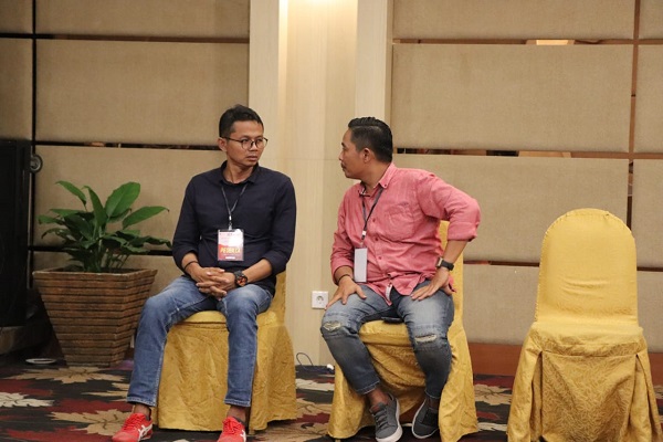 Calon Ketua IJTI Sumbar, Defri Mulyadi (Padang TV) dan Wahyudi Agus (TV One0