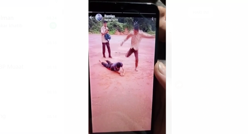 Tangkap layar penganiayaan dilakukan siswa di Mentawai