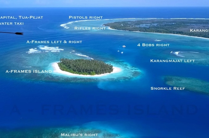 Pulau Panangalat di Mentawai yang dijual di situs asing. (Foto: internationalsurfproperties.com)