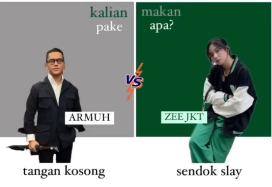 Arief Muhammad vs Zee JKT48 Makan Nasi Padang