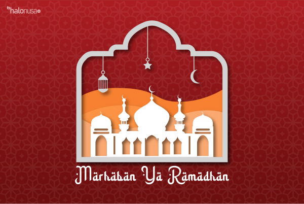Design Marhaban Ya Ramadhan. (Foto: Ilustrator Ryan Ramadi/Halonusa)