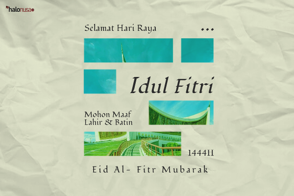 Design Selamat Hari Raya Idul Fitri (Ilustrator Ryan Ramadi/Halonusa)