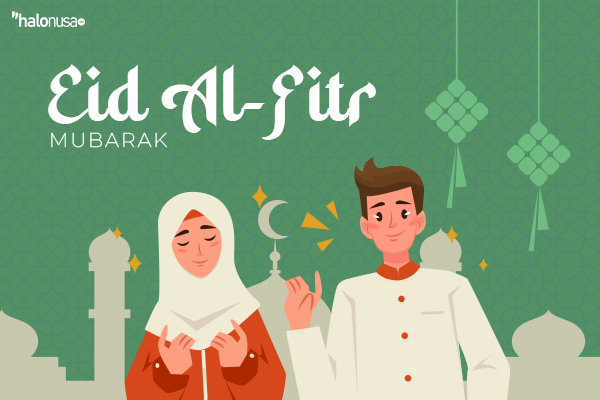 Ilustrasi Eid Al-Fitr (Ilustrator: Ryan Ramadi/Halonusa)