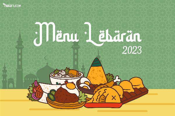 Ilustrasi Menu Lebaran 2023 (Ilustrator Ryan Ramadi/Halonusa)