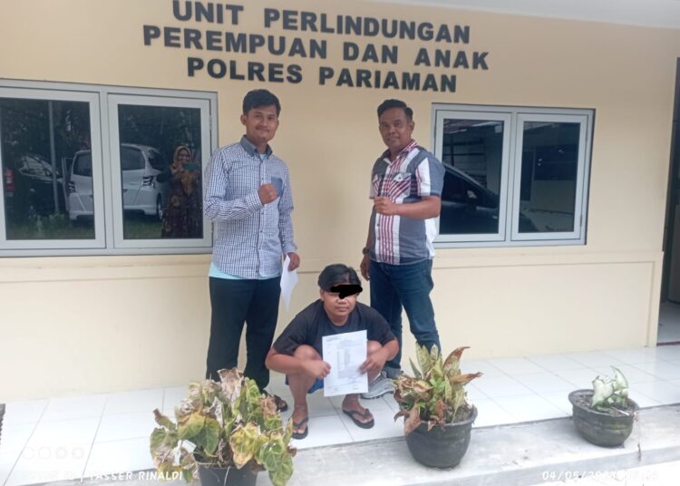 Tim Satreskrim Polres Kota Pariaman mengamankan pelaku percobaan rudapaksa