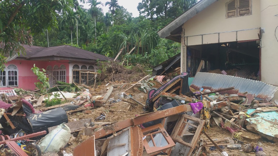 Desa Lubuk Laweh yang hilang ditelan gempa. (Foto: istimewa)