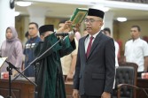 Budi Arif saat dilantik jadi Kepala Bagian Makopim pada Biro Administrasi Pimpinan Setdaprov Sumbar. (Foto: Adpim Sumbar)