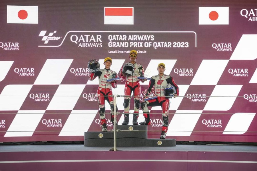 Pebalap Astra Honda di Idemitsu Asia Talent Cup (IATC) 2023 Losail International Circuit, Qatar. (Foto: AHM)