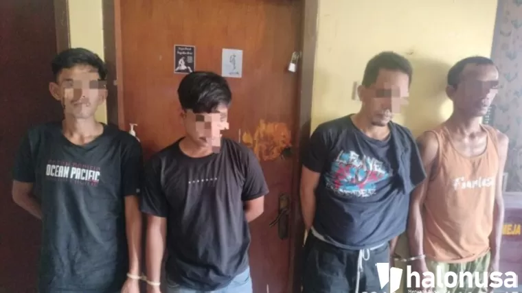 Empat pelaku penyalahgunaan narkoba di Pesisir Selatan diringkus Polisi. (Foto: Istimewa)