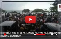 Video Penertiban PKL di Sepanjang Pantai Padang Nyaris Berujung Bentrok