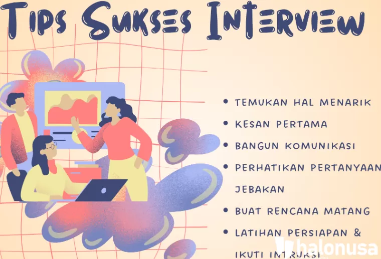 Ilustrasi Tips Sukses Interview (foto: Canva)