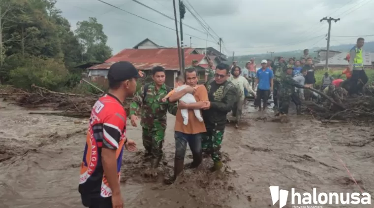Dampak banjir lahar dingin Gunung Marapi di Kabupaten Agam. (Foto: Istimewa)