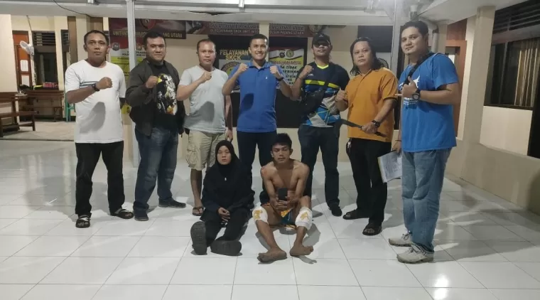 Tim Polsek Padang Utara mengamankan pelaku yang perampokan di Kota Padang
