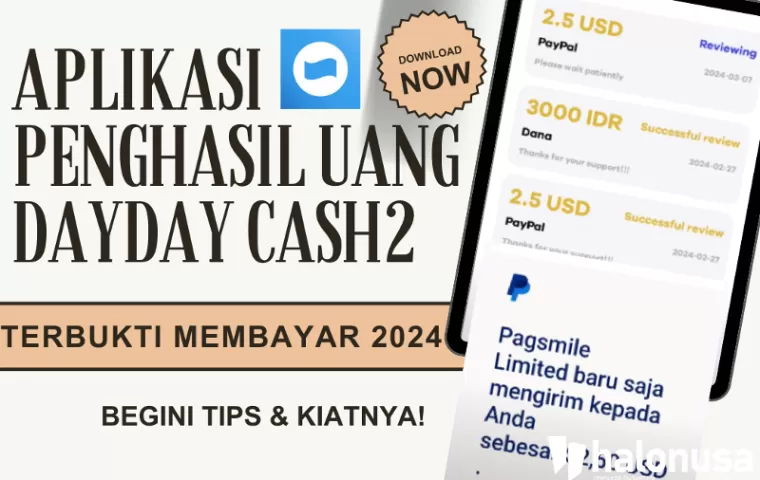 Ilustrasi Aplikasi Penghasil Uang DayDay Cash2 (foto: Youtuber Naufal354/Canva)