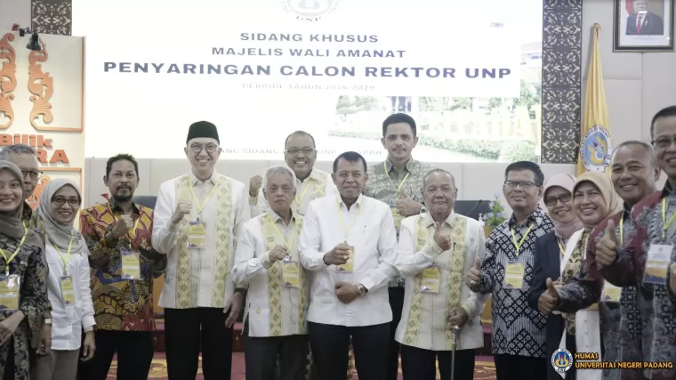 Penetapan calon Rektro Universitas Negeri Padang (UNP). (Foto: Humas UNP)