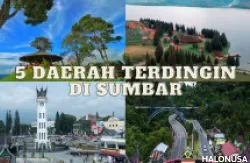 Kolase 5 daerah terdingin di Sumatera Barat. (Foto: Istimewa)