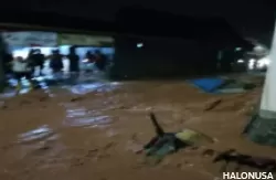 Ilustrasi banjir bandang di Pasaman Barat. (Foto: Istimewa)