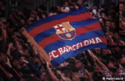 Suporter Barcelona. (Foto: Twitter X @talhaqazii)
