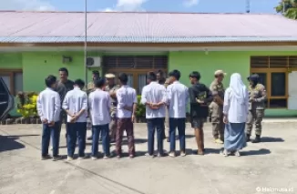 Tujuh pelajar diamankan Satpol PP Kota Padang. (Foto: Istimewa)