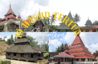 Masjid tertua di Sumatera Barat. (Kolase: Halonusa.id)
