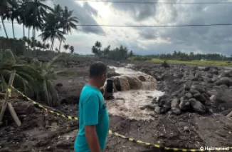 Kondisi pascabanjir disalah satu nagari Kabupaten Tanah Datar, Sumatera Barat. (Foto: Halonusa.id)