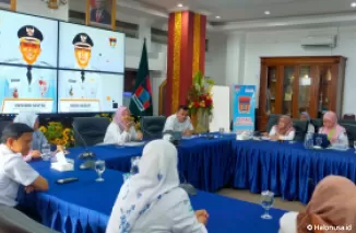 Kegiatan penyampaian laporan tahunan BLUD RSUD dr. Rasidin Padang di Gedung Putih, Rumah Dinas Wali Kota Padang, Rabu 8 Mei  2024. (Foto: Istimewa)