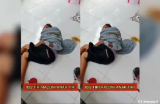Tangkapan layar anak yang diracuni ibu tiri di Riau. (Twitter @sosmedkeras)