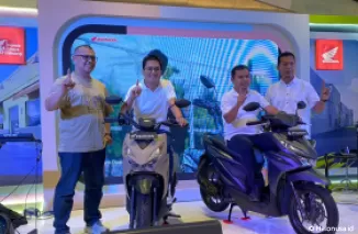 PT Hayati Pratama Mandiri Padang memperkenalkan All New Honda BeAT. (Foto: Heru Candriko/Halonusa.id)