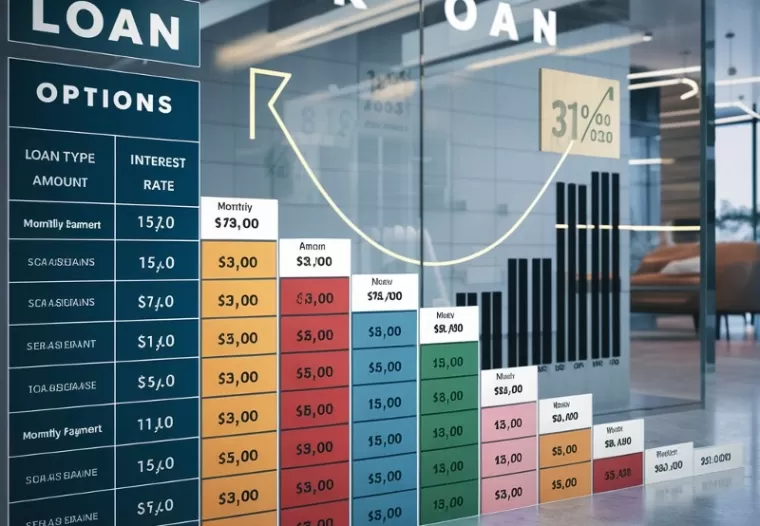 Ilustrasi tabel angsuran dan simulasi pinjaman bank (foto: ideogram AI)