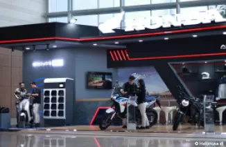 Suasana booth PT Astra Honda Motor di GIIAS 2024. Deretan Motor Berteknologi Tinggi Siap Menyapa Pengunjung. (Foto: AHM)