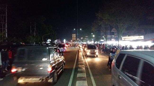 Foto Jalan Utama di Payakumbuh Macet, Jalur Alternatif Padat
