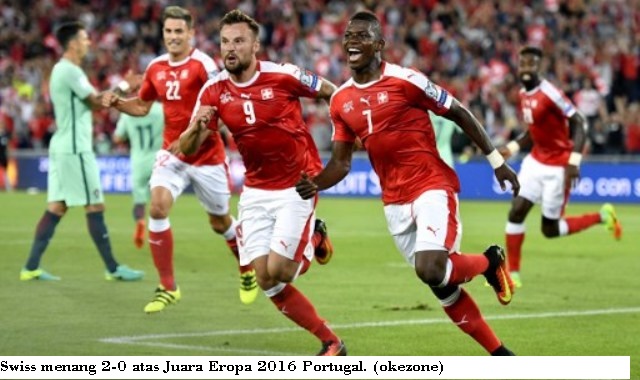 Foto Swiss Permalukan Juara Piala Eropa 2-0