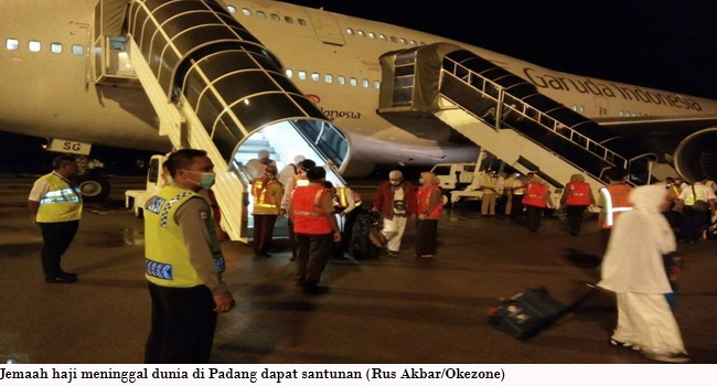 Foto Jemaah Haji Kloter III Padang Meninggal di Pesawat Dapat Santunan