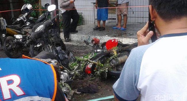 Foto Kronologi Ledakan Bom Molotov di Depan Gereja di Samarinda