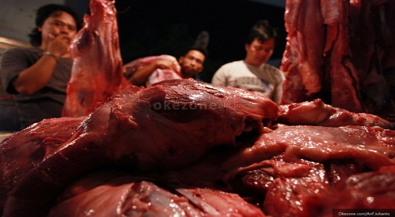 Foto Bulog Datangkan 10 Ton Daging Beku ke Padang
