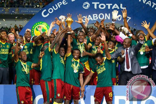Foto Bungkam Mesir 1-2, Kamerun Jadi Juara Piala Afrika 2017