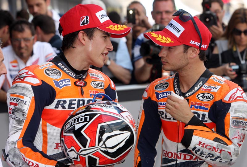 Foto Marquez dan Pedrosa Puas dengan Kerja Tim Honda